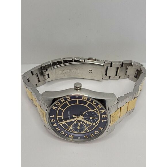 MICHAEL KORS MK6195 Women's Stainless Steel Analog Blue Dial Quartz Watch AM183 - Picture 8 of 11